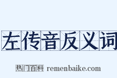 左传音反义词是什么意思的图片